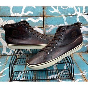 Cavalera Mens  Size 12 Blood Red Leather Slip On Sneaker Shoes